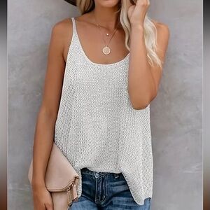 New White Knit Cami